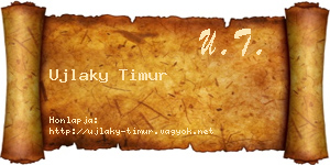 Ujlaky Timur névjegykártya